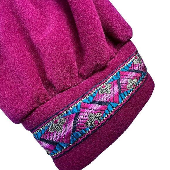 Vtg Vanity Fair Purple Velour Fleece Zip Robe Housecoat Pockets Embroidery Med - Picture 5 of 13